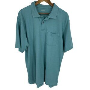 L.L. Bean Lot of 3 Mens Short Sleeve Polo Shirts Size L Tall
